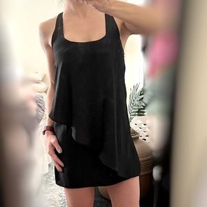 Black mini flowy dress